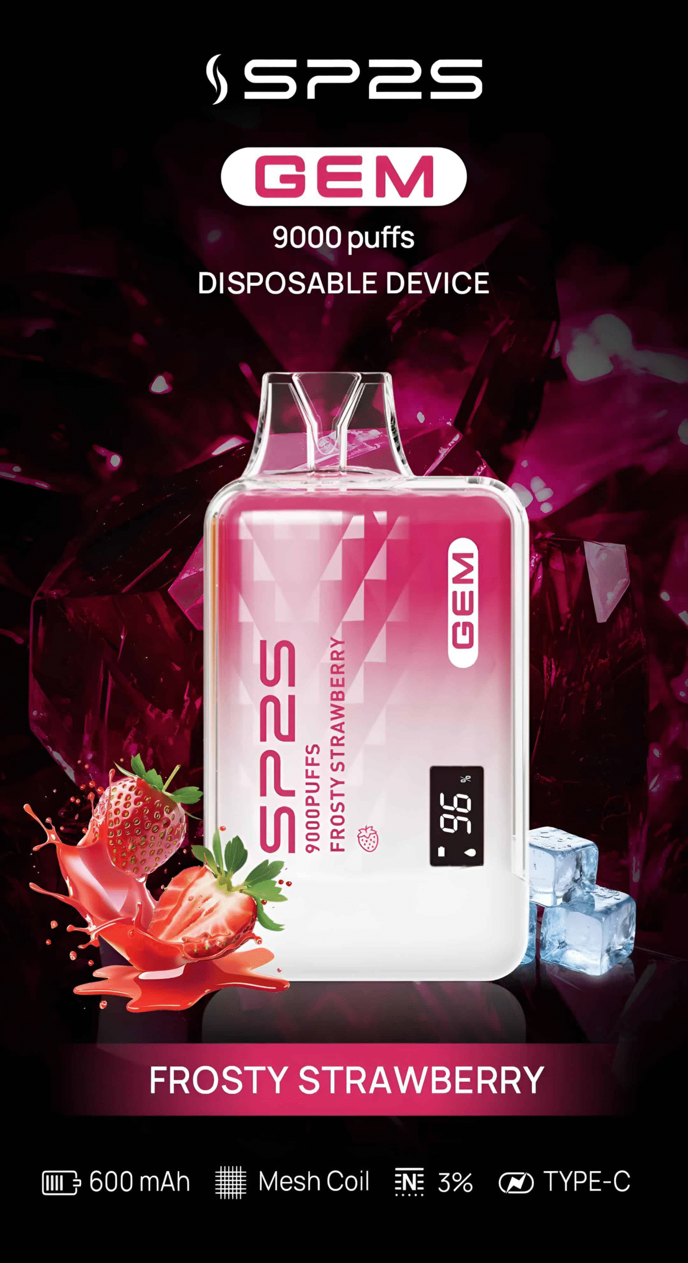 SP2S SP2S GEM 9000 Puffs拋棄式電子煙