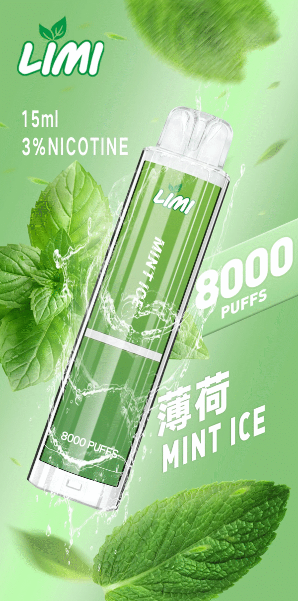 薄荷 LIMI 8000口 發光拋棄式電子煙 台灣電子煙批發