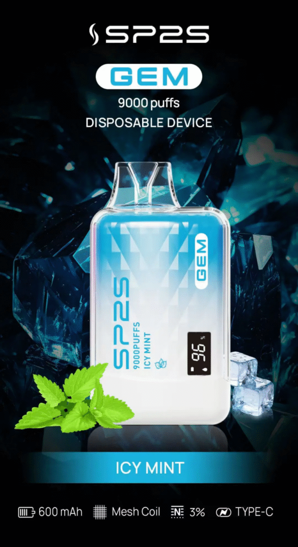 薄荷 SP2S GEM 9000 PUFFS 拋棄式電子煙 一次性霧化桿