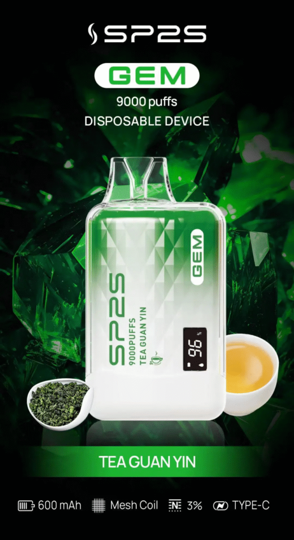 鐵觀音 SP2S GEM 9000 PUFFS 拋棄式電子煙 一次性霧化桿