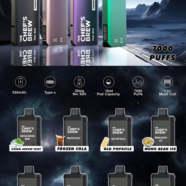 廚師佳釀煙彈 CHEF’S BREW｜大容量換彈式電子煙主機 買3盒加送主機