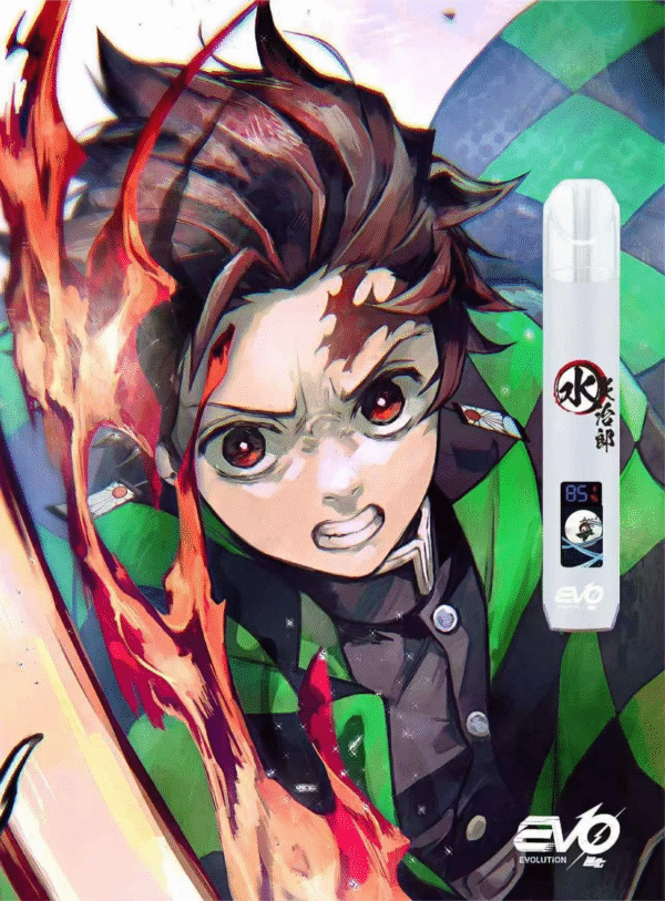 EVO鬼滅之刃原廠主機 白色 EVO × 鬼滅之刃 聯名主機|潮流動漫風格 | 帶屏發光小煙主機 711到付