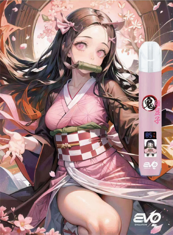 EVO鬼滅之刃原廠主機 粉色 EVO × 鬼滅之刃 聯名主機|潮流動漫風格 | 帶屏發光小煙主機 711到付