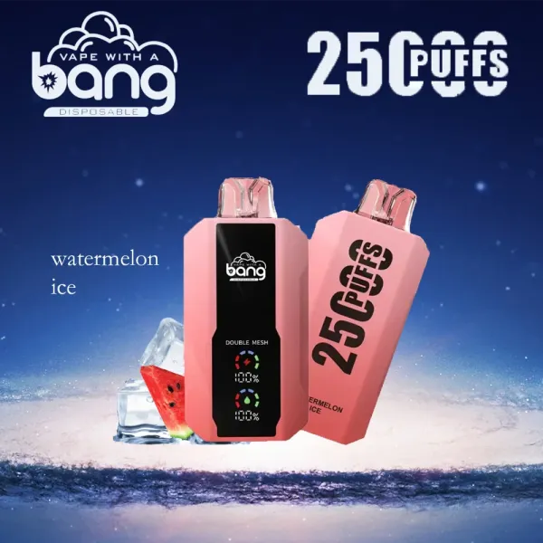 西瓜冰 Bang 25000 Puffs拋棄式電子煙 超大屏幕 超大容量 可充電