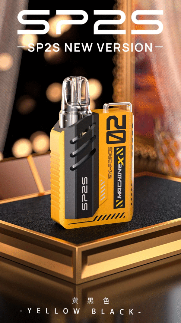黃黑色 SP2S MACHINE X 主機 思博睿方塊主機 高性能Pod系統電子煙推薦