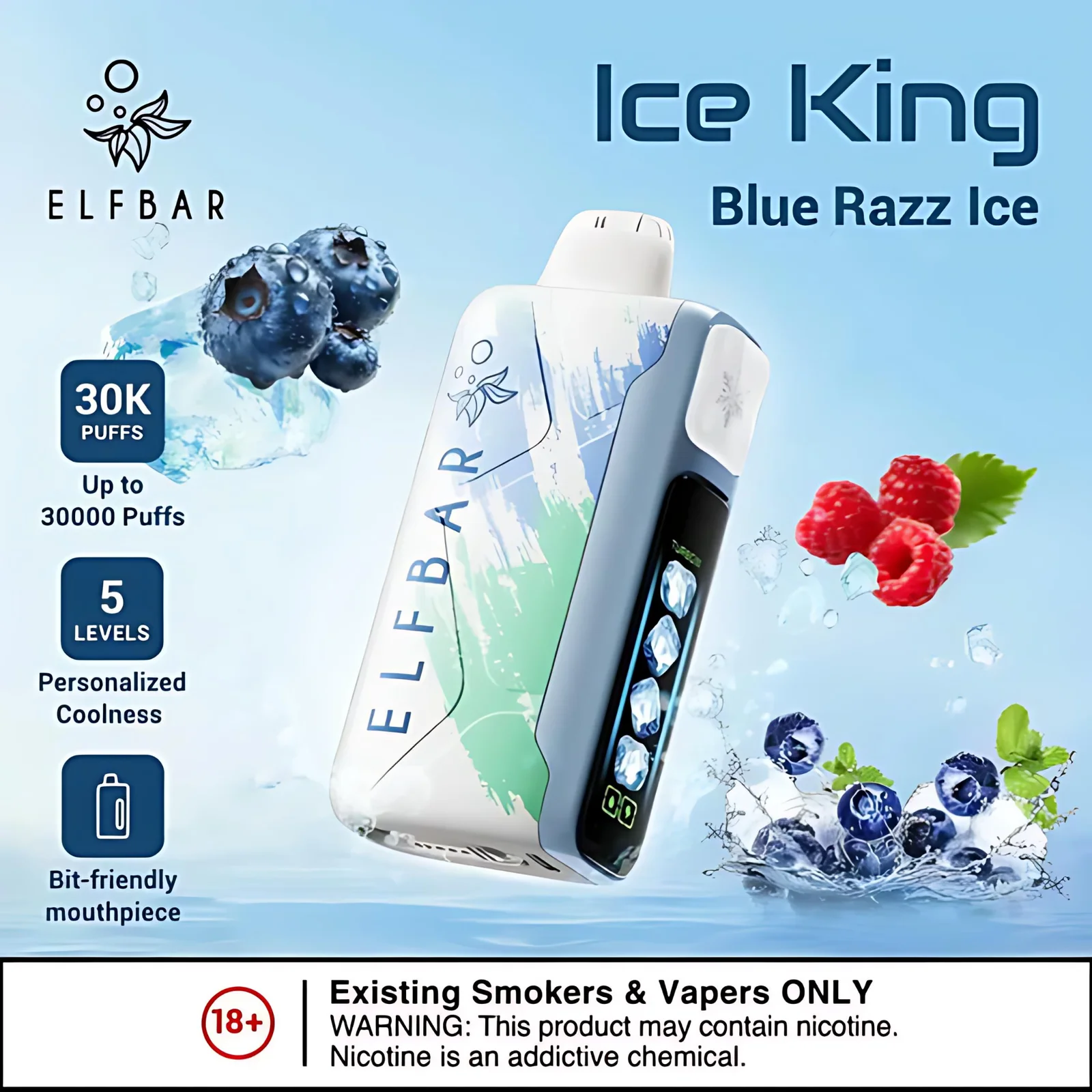 ICE ELFBAR ICE KING 30000 Puffs 一次性電子煙