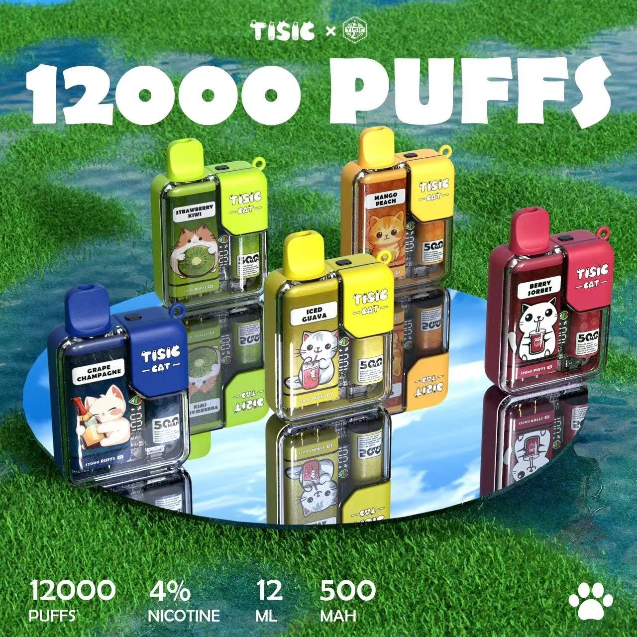 TISIC TISIC 貓咪 12000 Puffs 一次性拋棄式電子煙