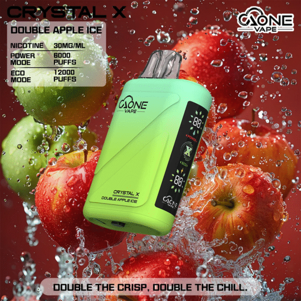 AONE Crystal X 水晶二代 12000口 Double Apple lce 雙重蘋果 AONE Crystal X 水晶二代 12000口 一次性抛棄式