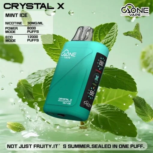 AONE Crystal X 水晶二代 12000口 Mint ice 經典薄荷 AONE Crystal X 水晶二代 12000口 一次性抛棄式