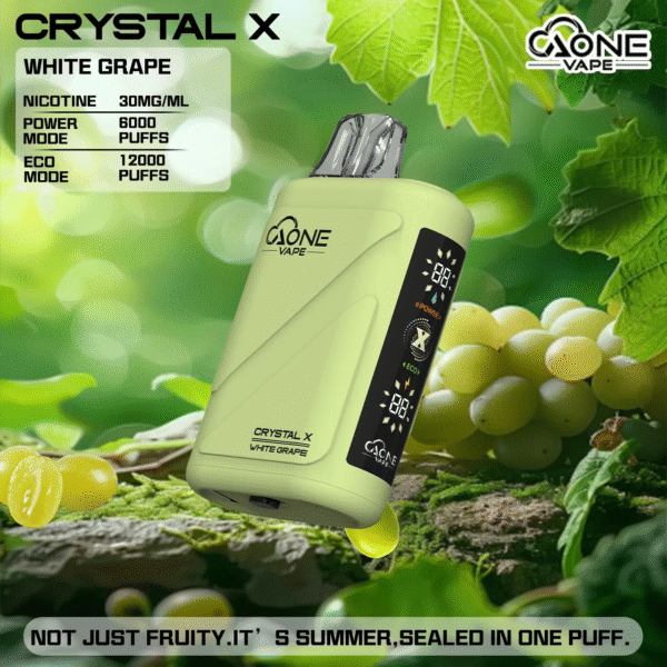 AONE Crystal X 水晶二代 12000口 White Grape 白葡萄 AONE Crystal X 水晶二代 12000口 一次性抛棄式