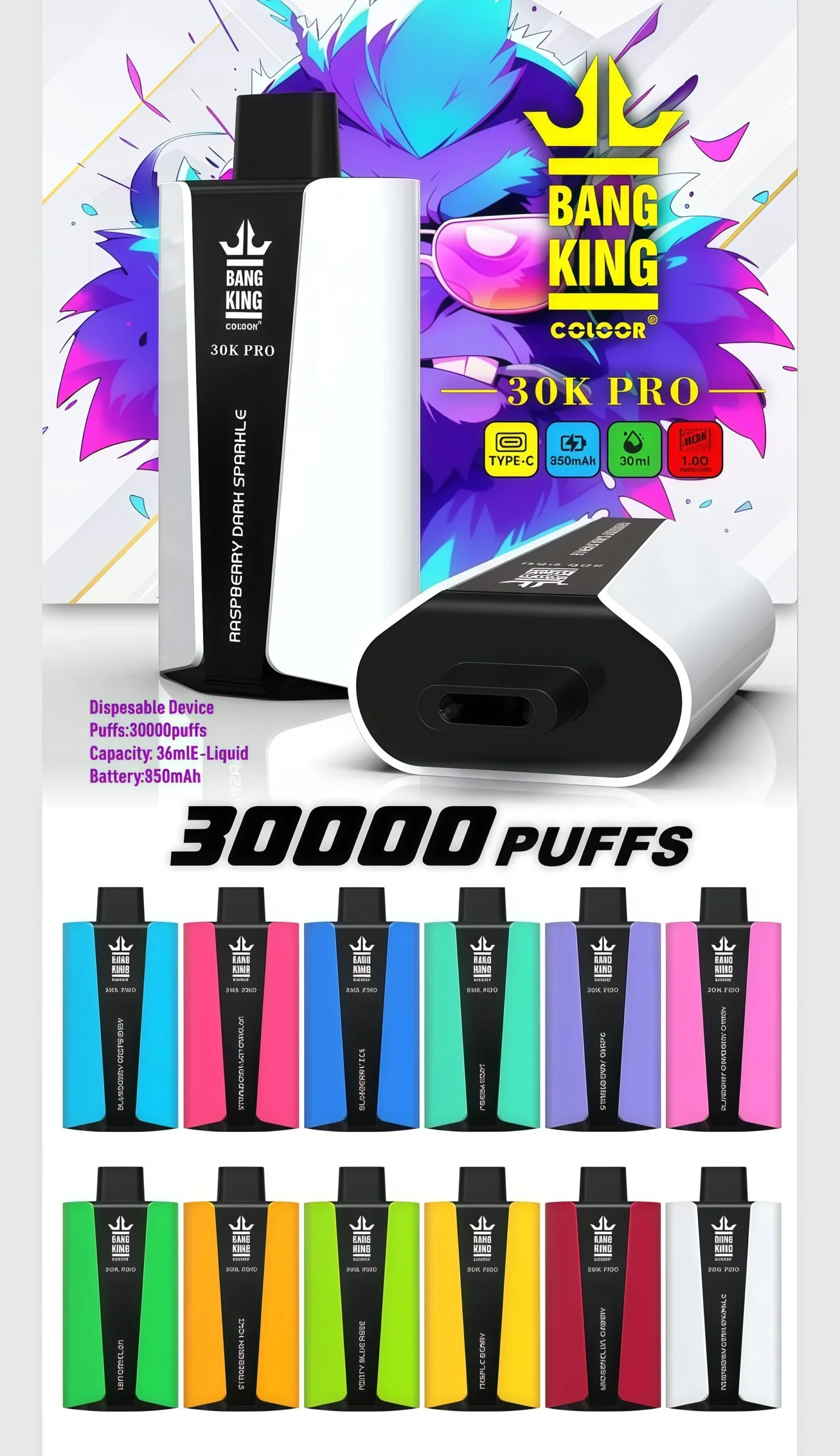 BANG KING 30000 Puffs Pro 拋棄式電子煙
