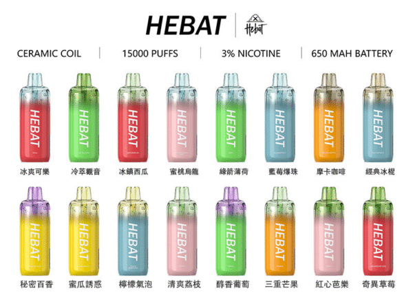 喜貝hebat 15000 puffs 首頁 喜貝hebat 15000 puffs 一次性抛棄式電子煙 台灣現貨 711到付